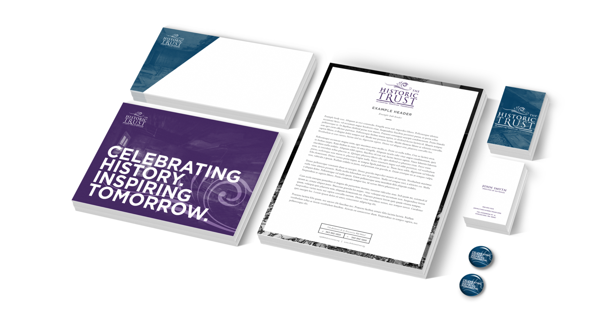 The_Historic_Trust_Vancouver_Branding_Peterman_Design_Firm_print_marketing_material_cards