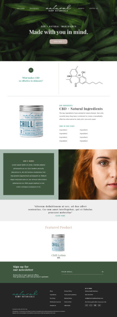 Natural Hemp Botanicals, Natural Hemp Botanicals, Peterman Design Firm